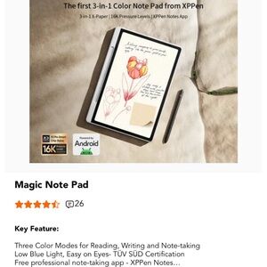 3-in-1 Color Note Pad - White